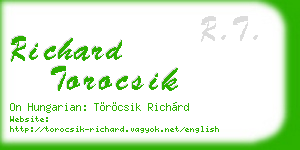 richard torocsik business card