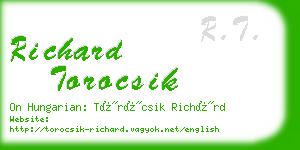 richard torocsik business card